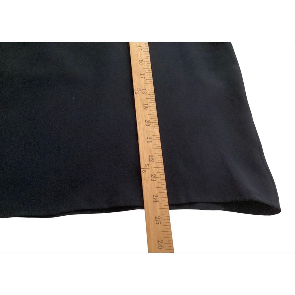 Vintage Anna and Frank Washable Silk Blouse Black Short Sleeve Crew Neck XL - Picture 6 of 6